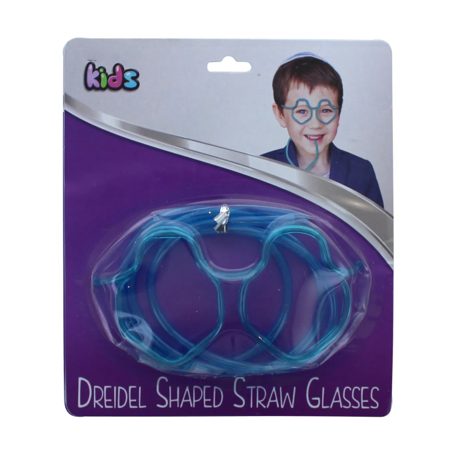 Dreidel Shaped Glasses Straw  6.3"x12.8"