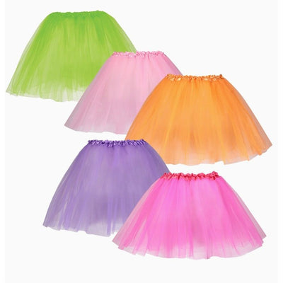 3 Layered Tutu Skirt, Set of 5 Colors - Kids