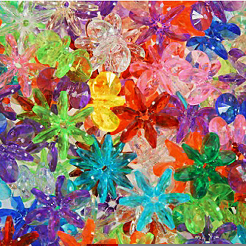 Sunburst Transparent Multi Beads 25mm 160pc