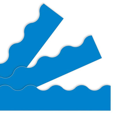 Solid Color Scalloped Borders (Blue)