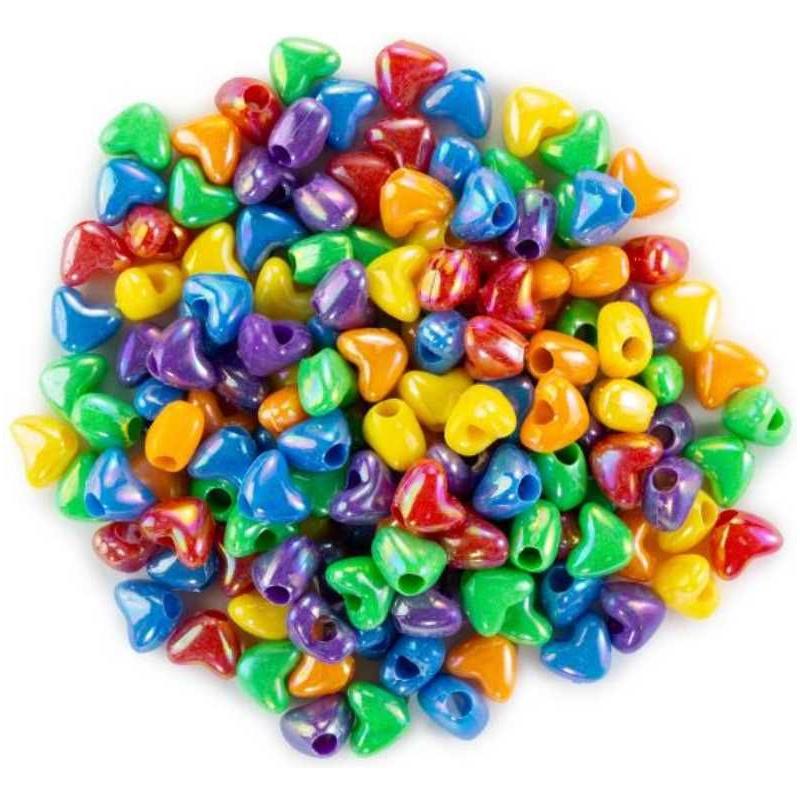 Heart Pony Beads 210 Pcs 9mm x 11mm