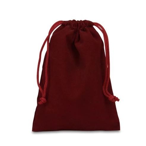 Mini Velvet Drawstring Bags Maroon 2" x 2.8" 25/pk