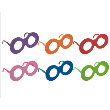 Foam Fun Glasses Assorted 12/pk