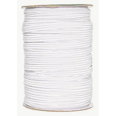 Elastic Cord White 6mm 50yd (1/4")