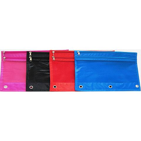 Binder Pencil Pouch Zippered 2 Pockets