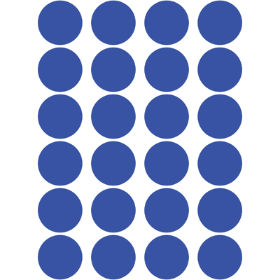 Color Coding Dot Sticker Blue 1" 25mm Color Print 32/pk