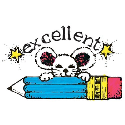 Excellent Mouse & Pencil stamp