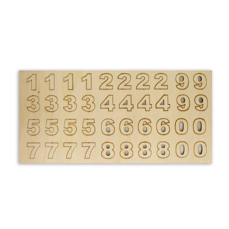 Large Wooden Numbers 1 1/4" (Discontinued)