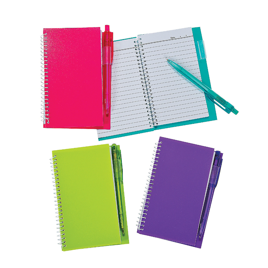 Paper Neon Spiral Notebook & Pen Sets 1 set