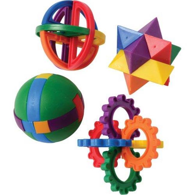 Plastic Puzzle Balls  2.5" - 3.25" 12/pk