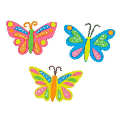 Foam butterfly magnet craft kit- makes 12