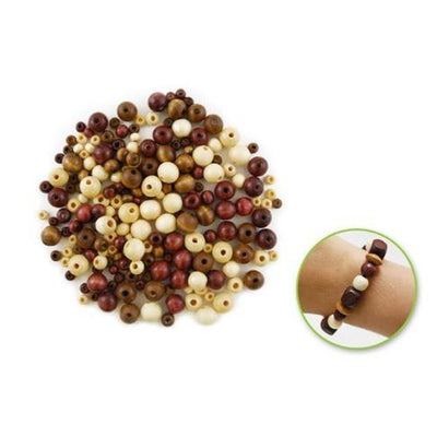 Natural Beads Round Medley 40g Asst Sizes (closeout)