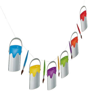 Little Artist Paint Bucket Garland 10" x 6ft