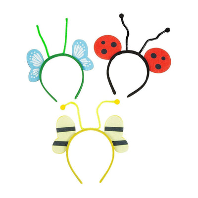 Insect Headbands, Assorted, 9" x 9 1/2" 12/pk