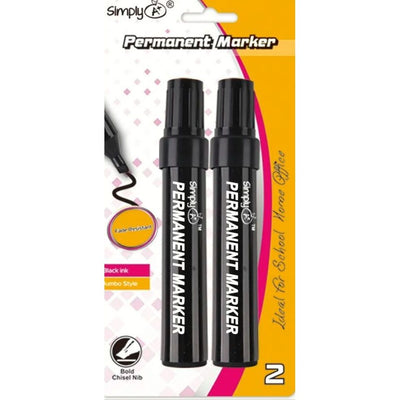 Jumbo Permanent Markers 2/pk