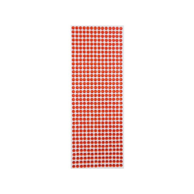 Adhesive Rhinestone Red 6mm 504/pk