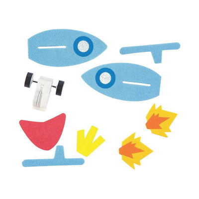 Rocket Pull-Back Toy Craft Kit, 4" x 1 3/4" 12/pk