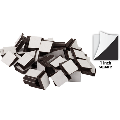 Adhesive Magnetic Squares 1" 50/Pack