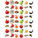 Rosh Hashanah Symbol Stickers 3/4" Round 19mm Color Print 10/pk