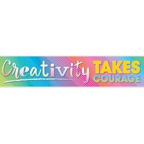 Colorful Vibes Creativity Takes Courage Banner
