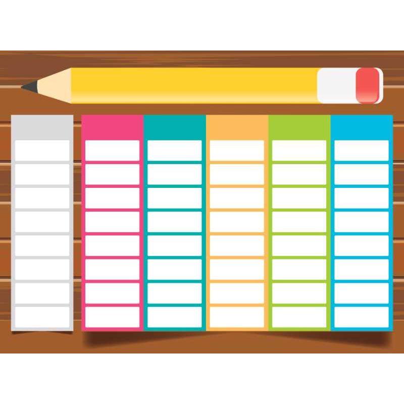 School Timetable with large pencil poster 18x24.