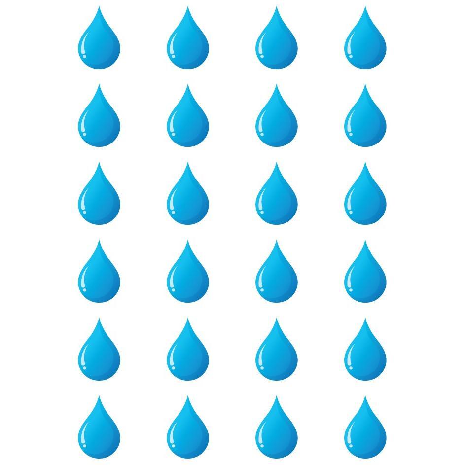 Raindrop Stickers, Round 25MM, 10/pk