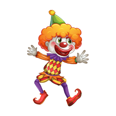 Clown Cardstock Cutout  5" 20/pk