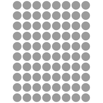 Color Coding Dot Stickers All 1/2" Silver 13mm Metallic 25/pk