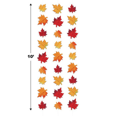 Deluxe Fabric Autumn Leaves Stringers 10' 3/Pkg