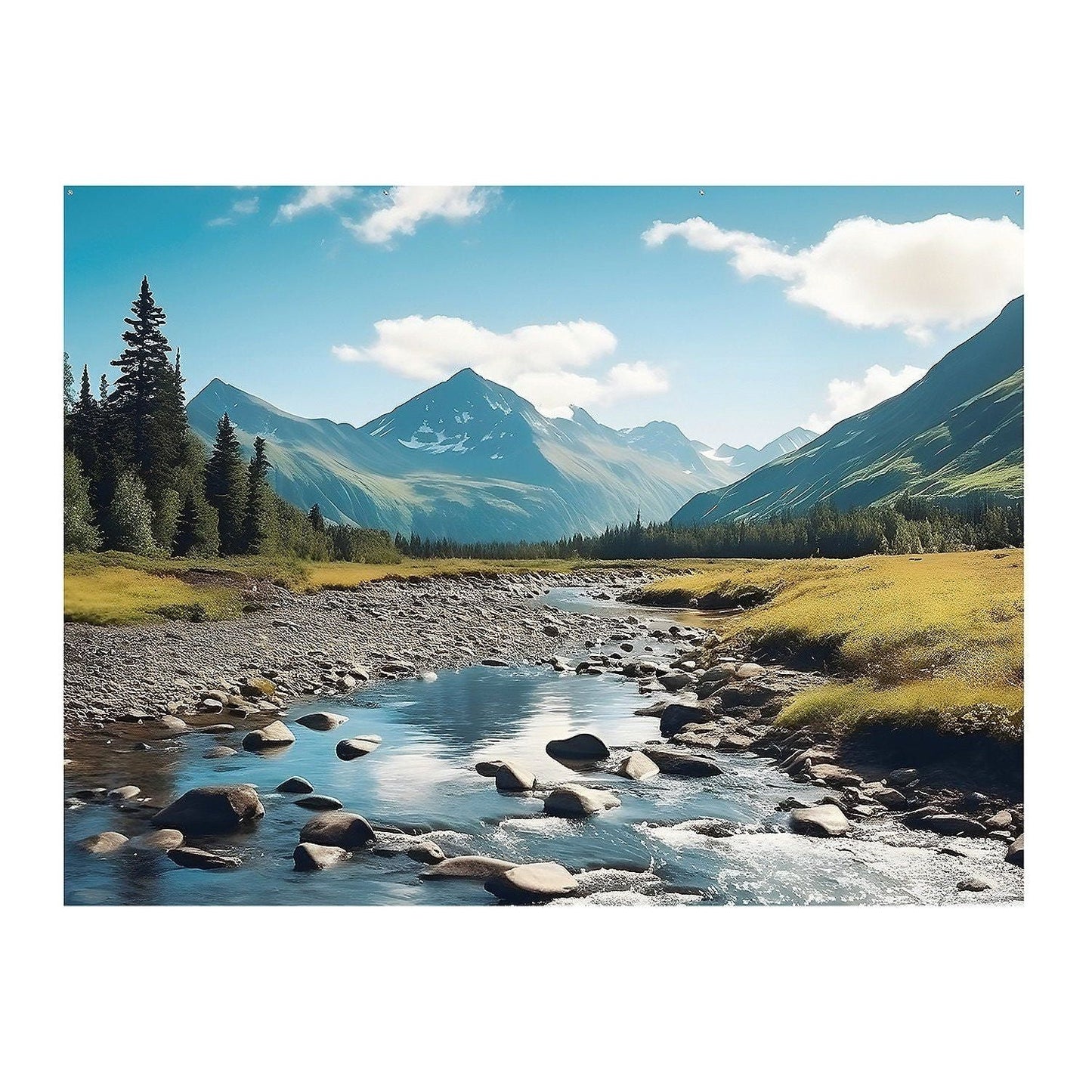 96" x 72" River Polyester Backdrop