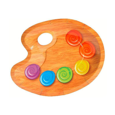 Artist Party Paint Palette Dessert Plates 8/pk