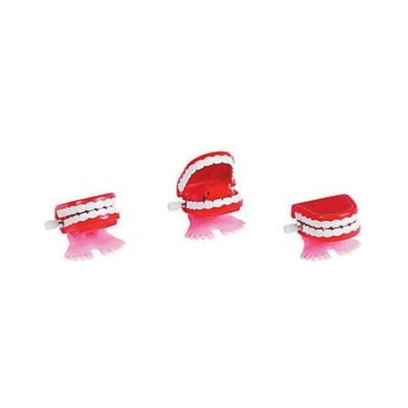 Mini Wind-Up Chattering Teeth 12/pk