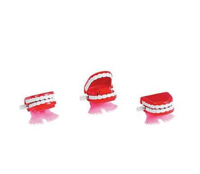 Mini Wind-Up Chattering Teeth 12/pk