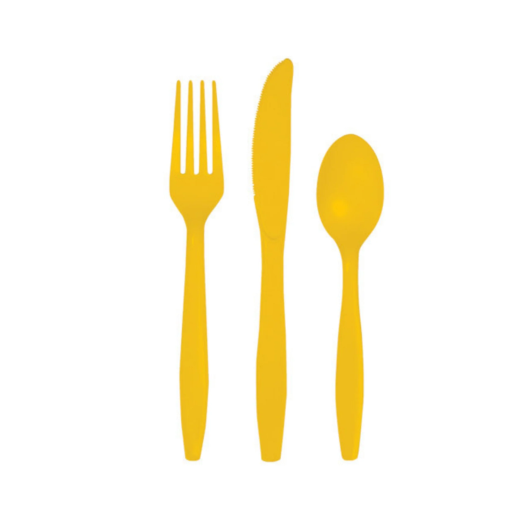 Cutlery Assortment 21/pk (Yellow)