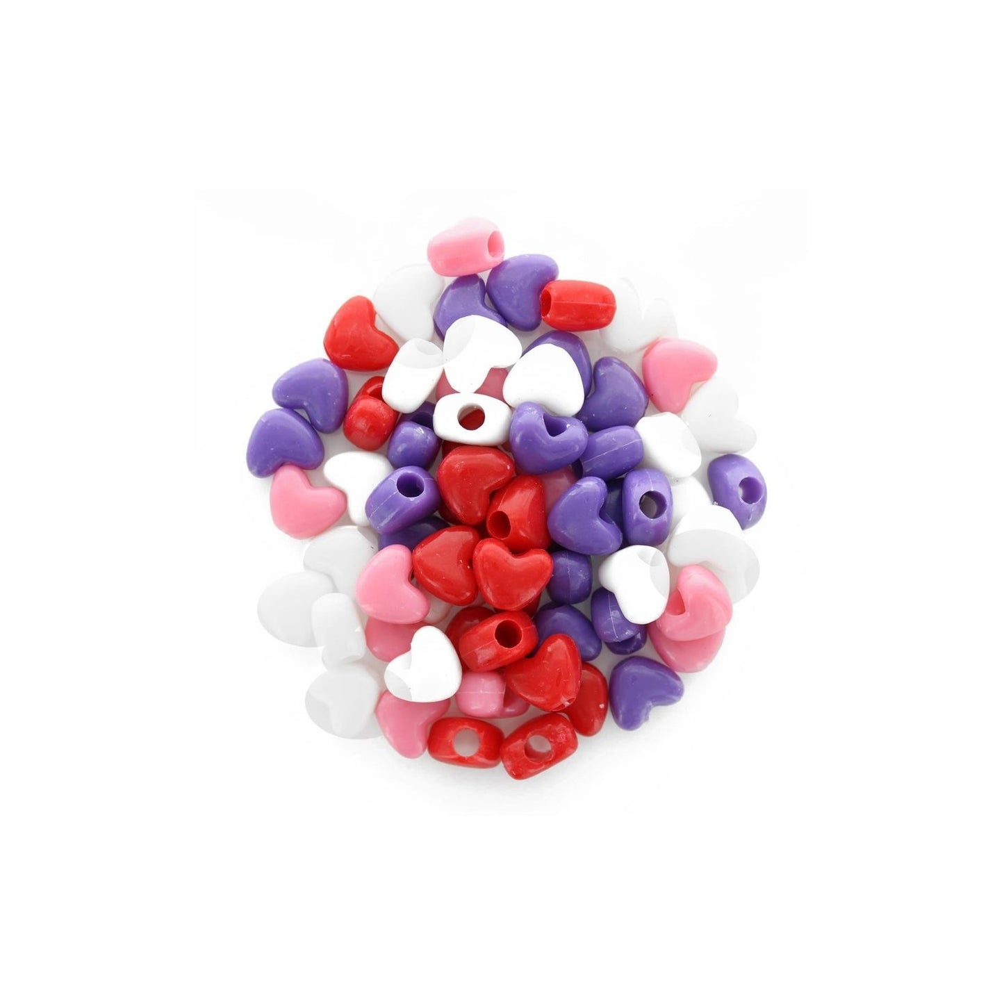 Heart beads mix 12mm 150pcs