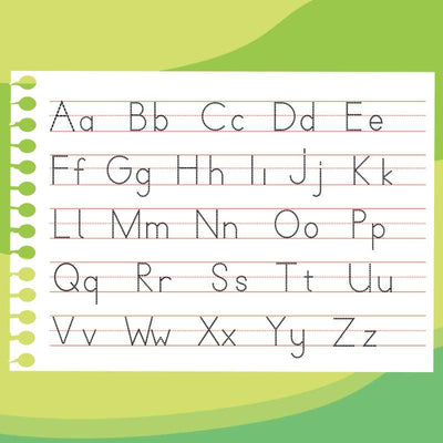 ABC Tracing green notepad poster 24x24.