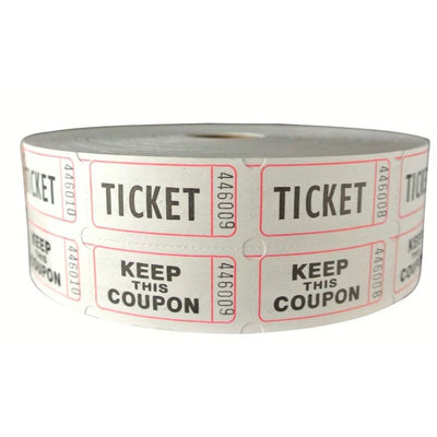 Double Roll Tickets White 2000 sets per roll