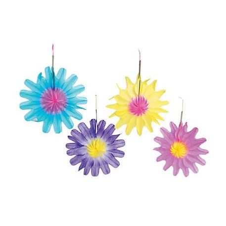 Flower Hanging Fans 12/pk