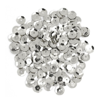 Sequins 8mm Silver 800/pk
