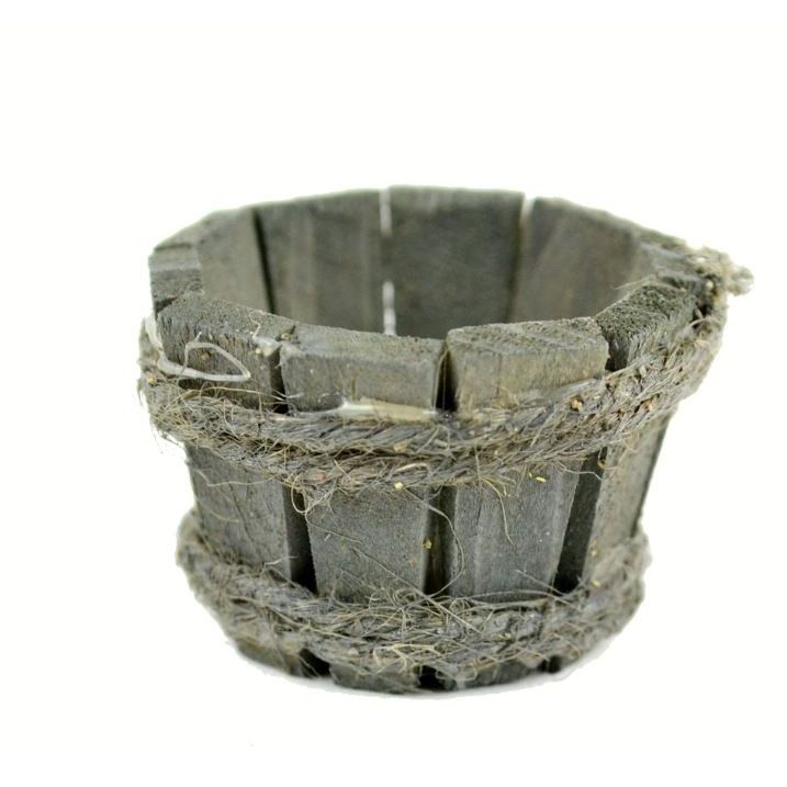 Mini Garden Wooden Bucket Miniature