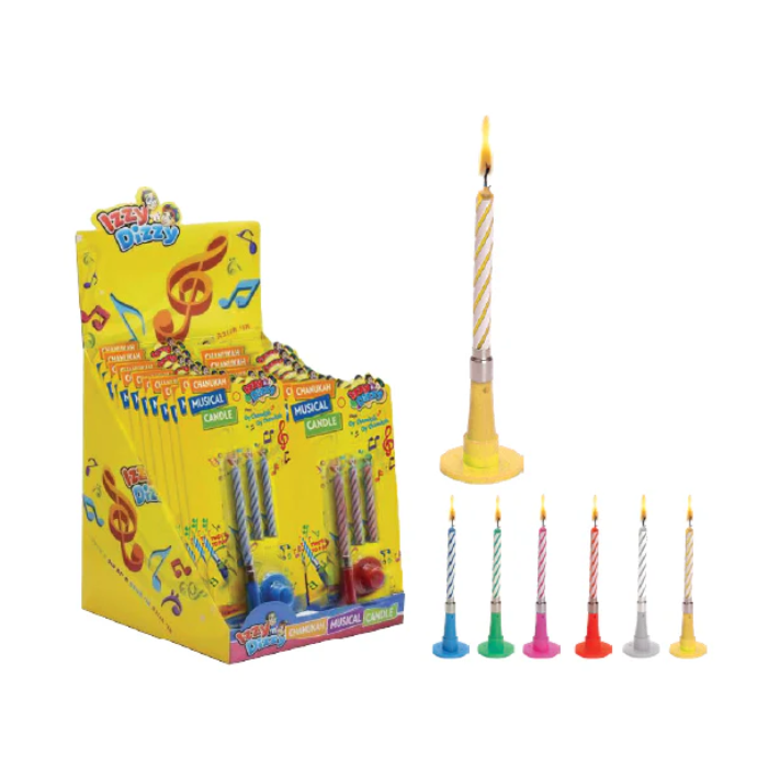 Chanukah Musical Candle 3/pk