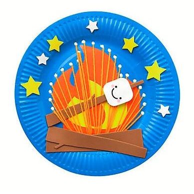S'more paper plate craft kit 12/pk