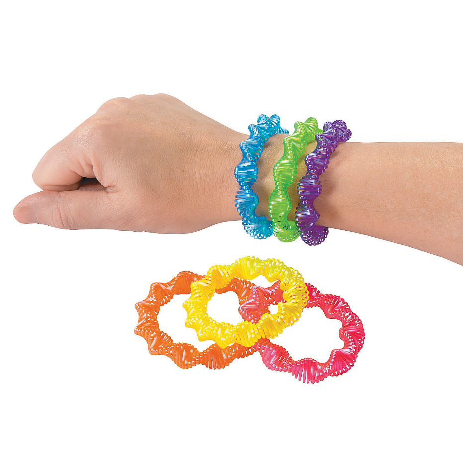 Neon Twist Plastic Bracelets 12/pk