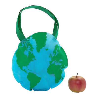 12" Medium Earth-Shaped Nonwoven Tote Bags - 12 Pc.