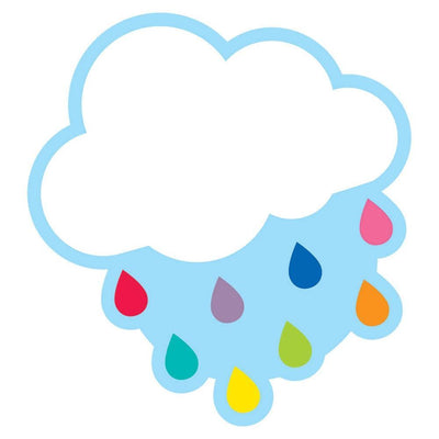 Cloud With Raindrop Cutouts 36/pk 6"