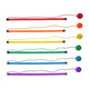 Twirl and jump baton set, 32" baton & 44" rope, set of 6, Assorted colors