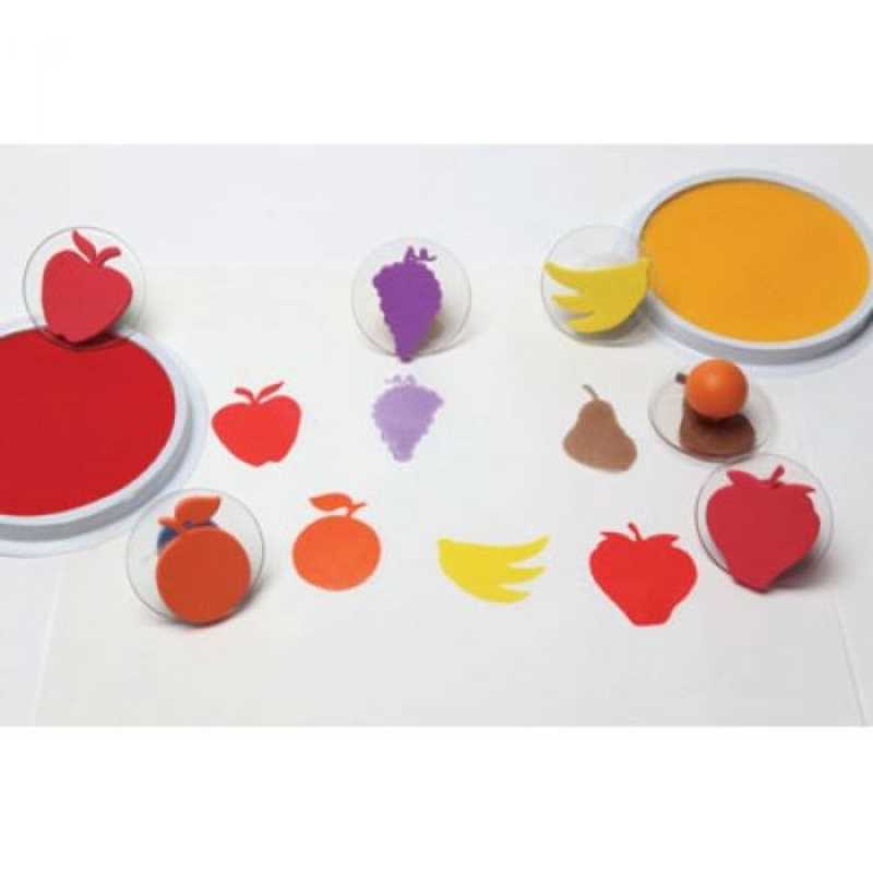 Giant Fruit Stamps 6/pk 1.9"H x 3" dia.