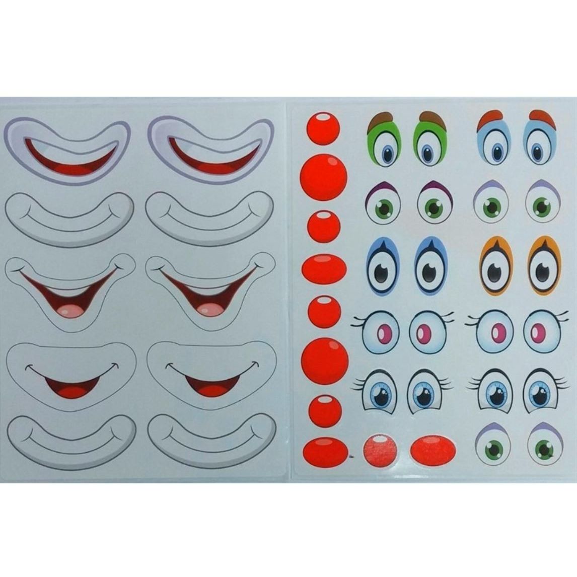 Purim Make A Face Stickers