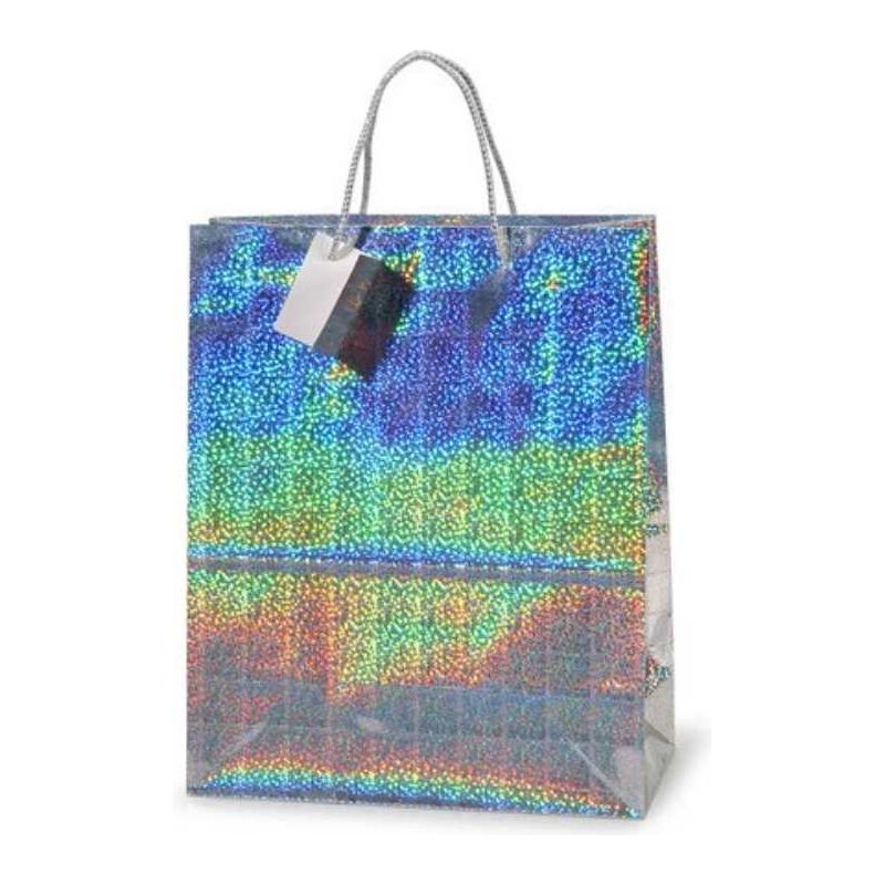 Hologram Gift Bag - Silver - Lrg. 10.375 X 12.75"
