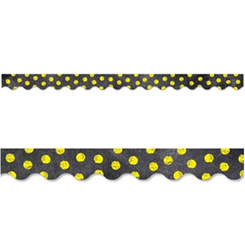 Border Chalk It Up! Dots on Chalkboard